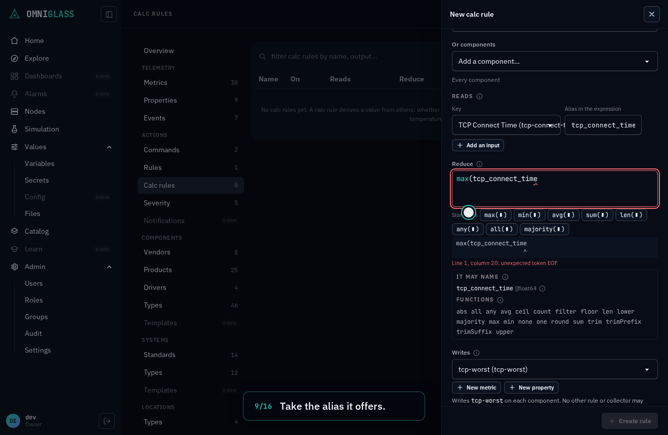 Step 9: Take the alias it offers.