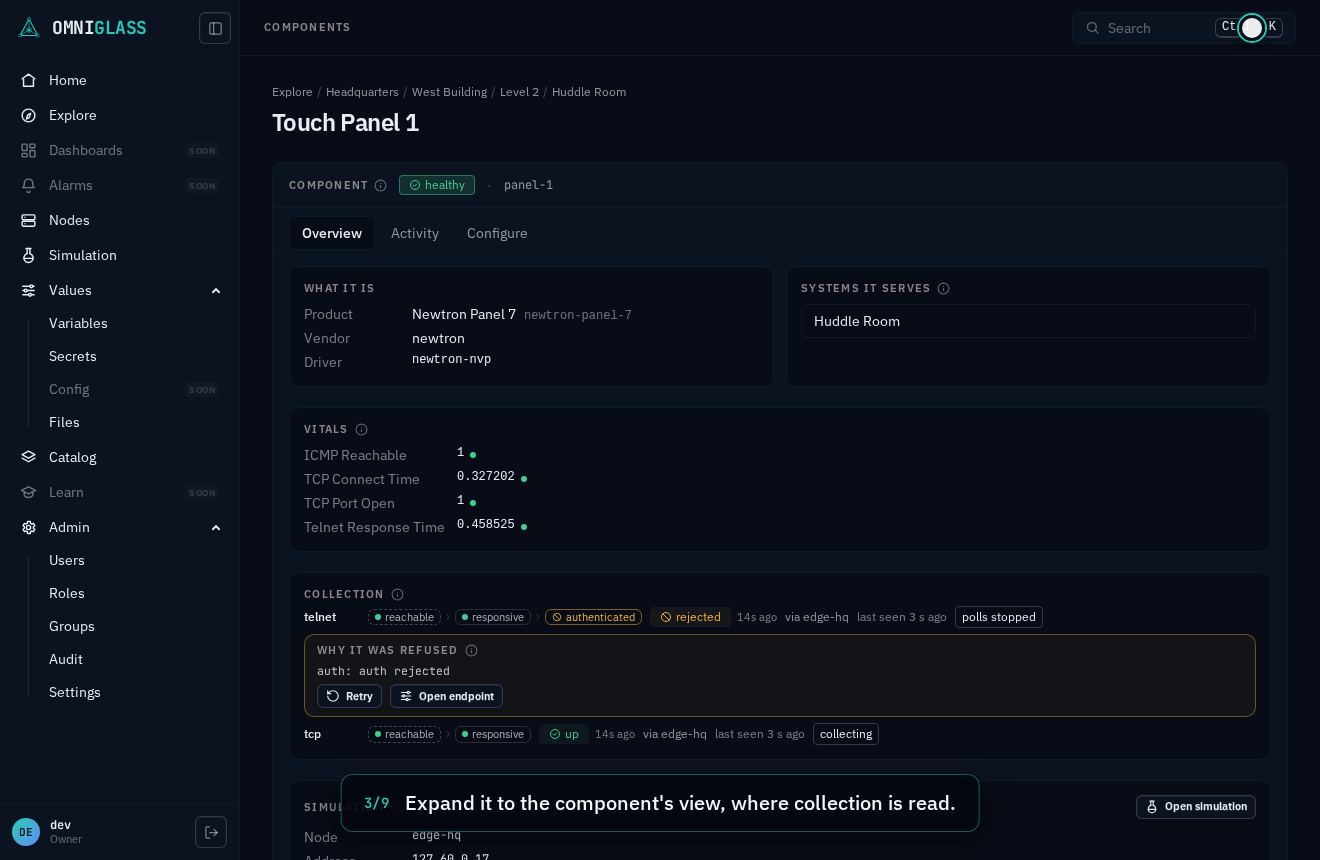 Step 3: Expand it to the component's view, where collection is read.