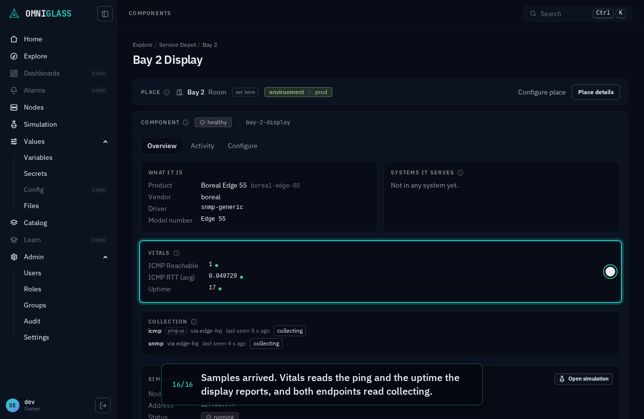Set up monitoring on a component: poster
