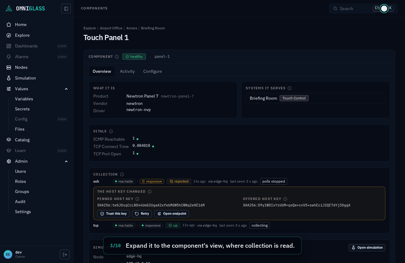 Step 3: Expand it to the component's view, where collection is read.